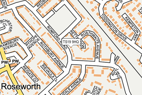 TS19 9HQ map - OS OpenMap – Local (Ordnance Survey)