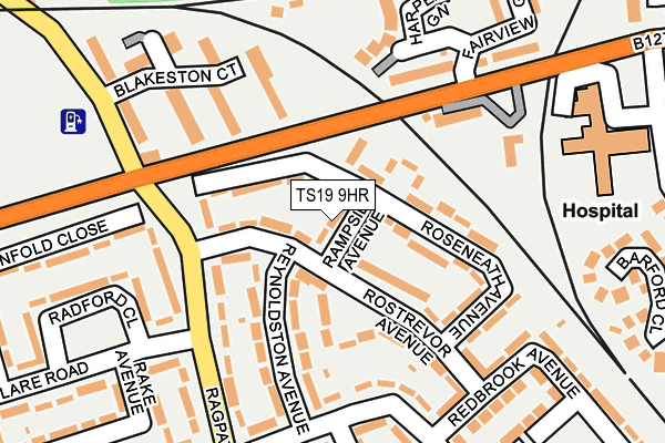 TS19 9HR map - OS OpenMap – Local (Ordnance Survey)