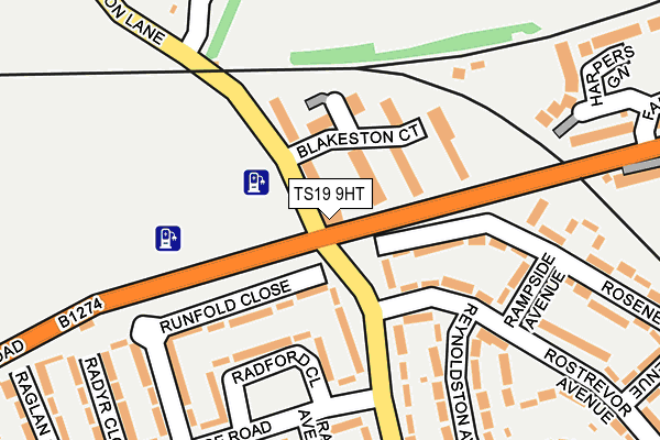 TS19 9HT map - OS OpenMap – Local (Ordnance Survey)