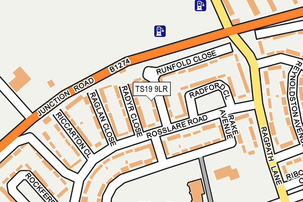 TS19 9LR map - OS OpenMap – Local (Ordnance Survey)