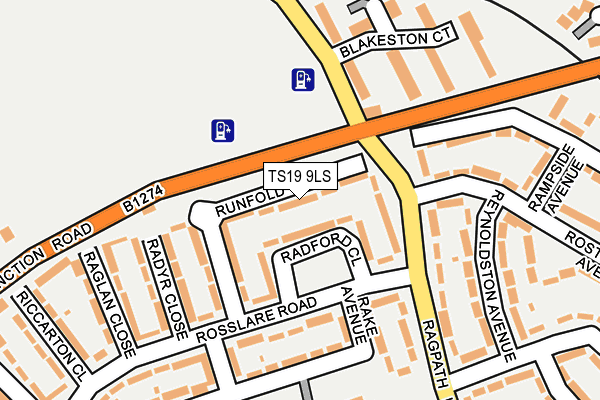 TS19 9LS map - OS OpenMap – Local (Ordnance Survey)
