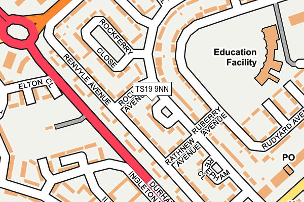 TS19 9NN map - OS OpenMap – Local (Ordnance Survey)