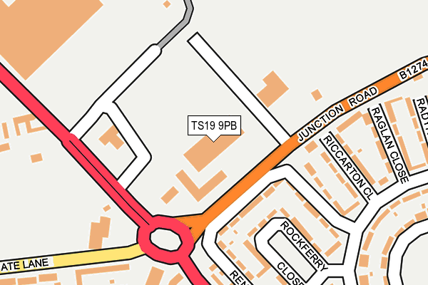 TS19 9PB map - OS OpenMap – Local (Ordnance Survey)