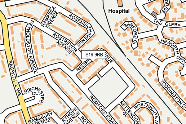 TS19 9RB map - OS OpenMap – Local (Ordnance Survey)