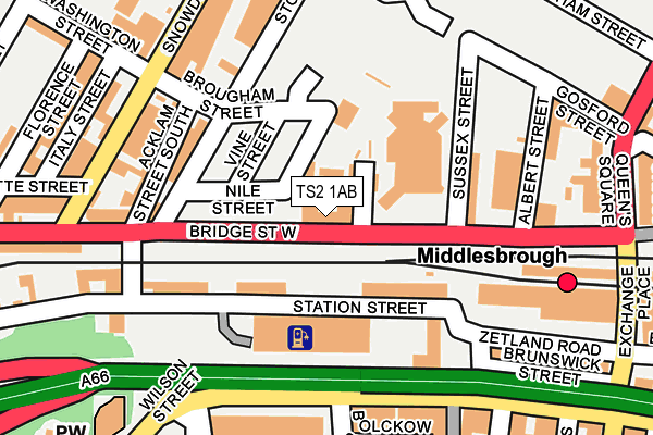 TS2 1AB map - OS OpenMap – Local (Ordnance Survey)