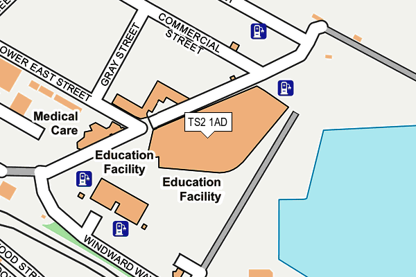 TS2 1AD map - OS OpenMap – Local (Ordnance Survey)