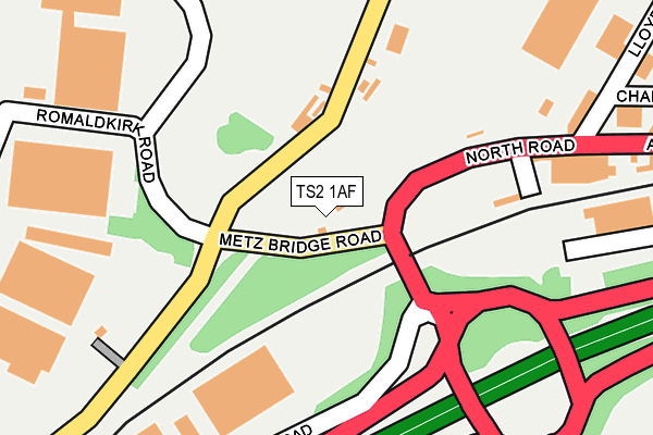 TS2 1AF map - OS OpenMap – Local (Ordnance Survey)