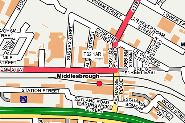 TS2 1AR map - OS OpenMap – Local (Ordnance Survey)