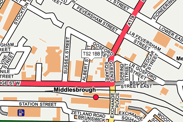 TS2 1BB map - OS OpenMap – Local (Ordnance Survey)