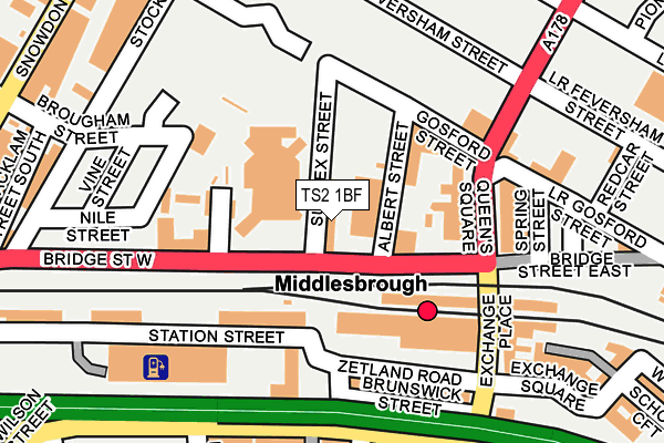 TS2 1BF map - OS OpenMap – Local (Ordnance Survey)