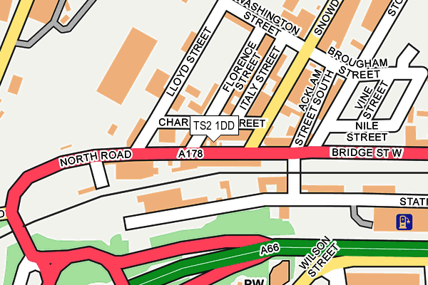 TS2 1DD map - OS OpenMap – Local (Ordnance Survey)