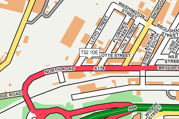 TS2 1DE map - OS OpenMap – Local (Ordnance Survey)