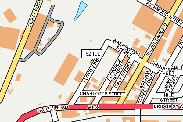 TS2 1DL map - OS OpenMap – Local (Ordnance Survey)