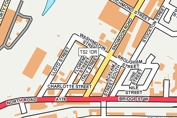 TS2 1DR map - OS OpenMap – Local (Ordnance Survey)