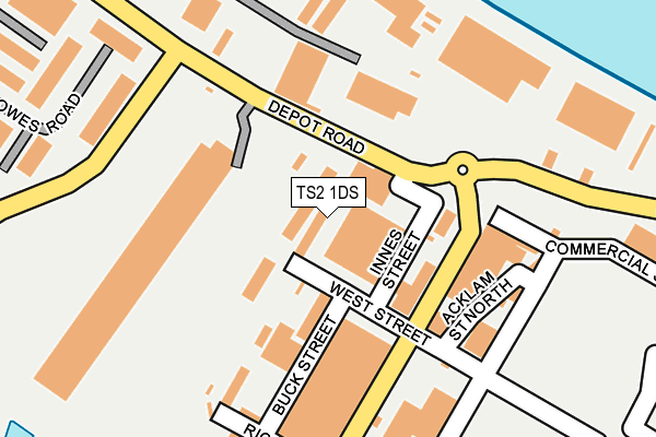 TS2 1DS map - OS OpenMap – Local (Ordnance Survey)