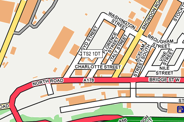 TS2 1DT map - OS OpenMap – Local (Ordnance Survey)