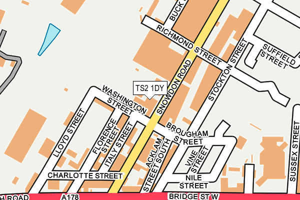 TS2 1DY map - OS OpenMap – Local (Ordnance Survey)