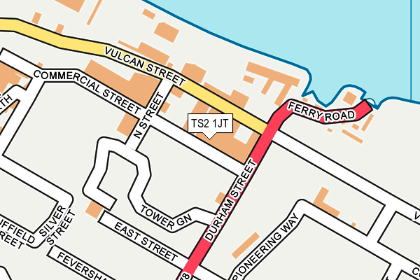 TS2 1JT map - OS OpenMap – Local (Ordnance Survey)