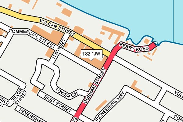 TS2 1JW map - OS OpenMap – Local (Ordnance Survey)