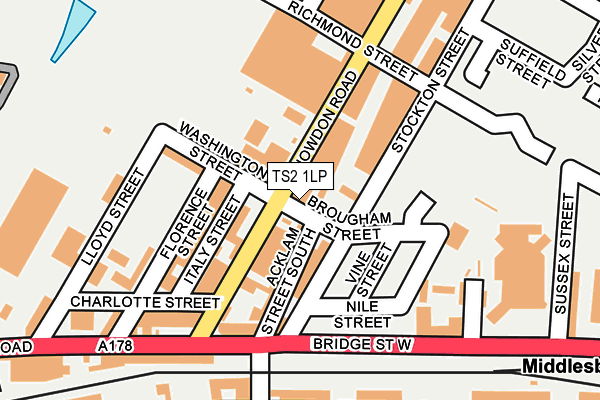 TS2 1LP map - OS OpenMap – Local (Ordnance Survey)