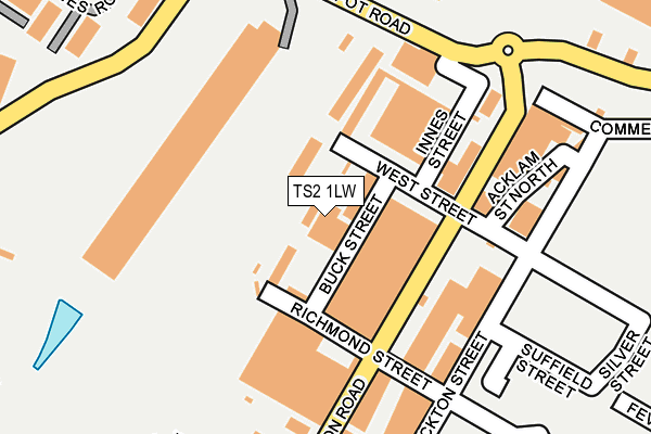 TS2 1LW map - OS OpenMap – Local (Ordnance Survey)