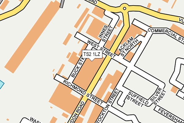 TS2 1LZ map - OS OpenMap – Local (Ordnance Survey)