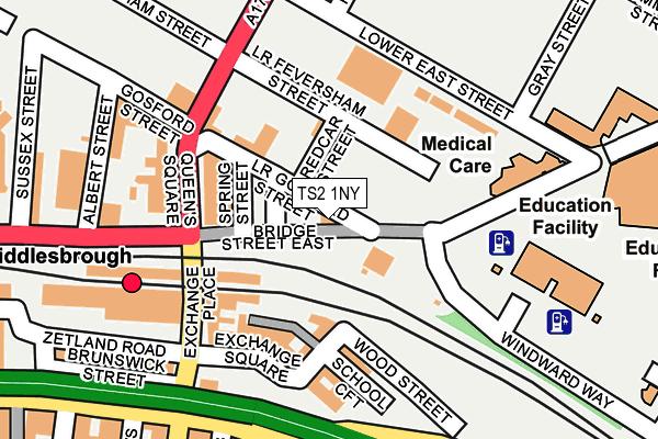 TS2 1NY map - OS OpenMap – Local (Ordnance Survey)