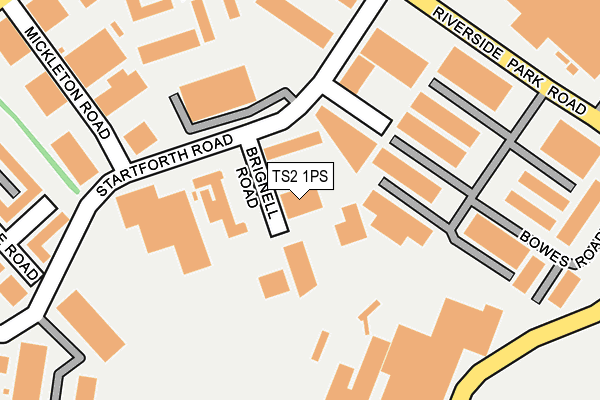 TS2 1PS map - OS OpenMap – Local (Ordnance Survey)