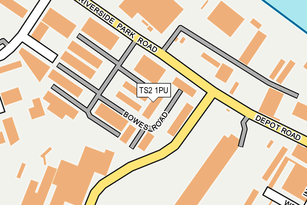 TS2 1PU map - OS OpenMap – Local (Ordnance Survey)