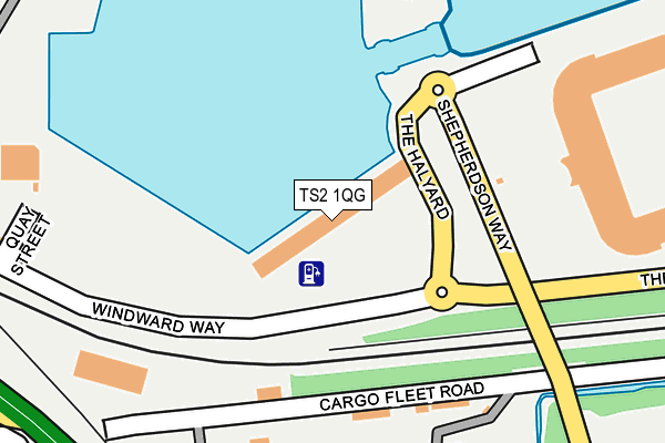 TS2 1QG map - OS OpenMap – Local (Ordnance Survey)