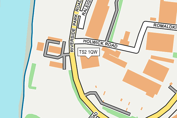 TS2 1QW map - OS OpenMap – Local (Ordnance Survey)