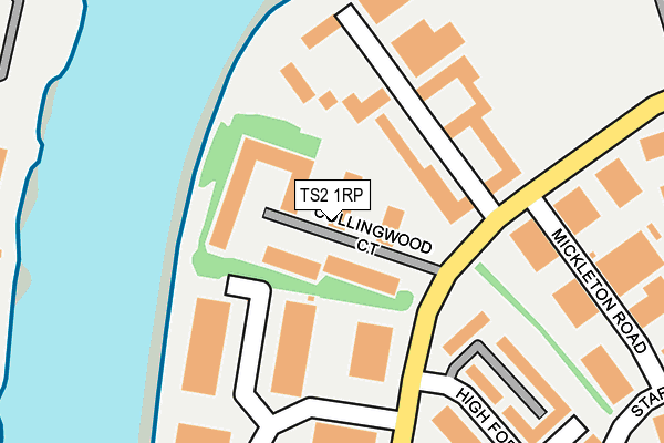 TS2 1RP map - OS OpenMap – Local (Ordnance Survey)