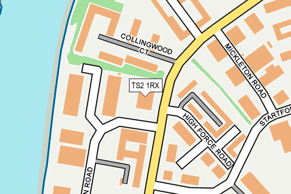 TS2 1RX map - OS OpenMap – Local (Ordnance Survey)