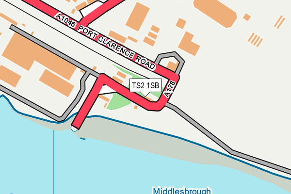 TS2 1SB map - OS OpenMap – Local (Ordnance Survey)