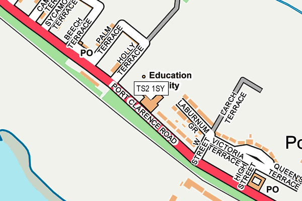 TS2 1SY map - OS OpenMap – Local (Ordnance Survey)