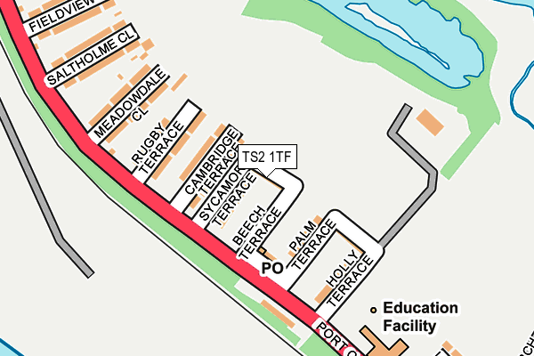 TS2 1TF map - OS OpenMap – Local (Ordnance Survey)