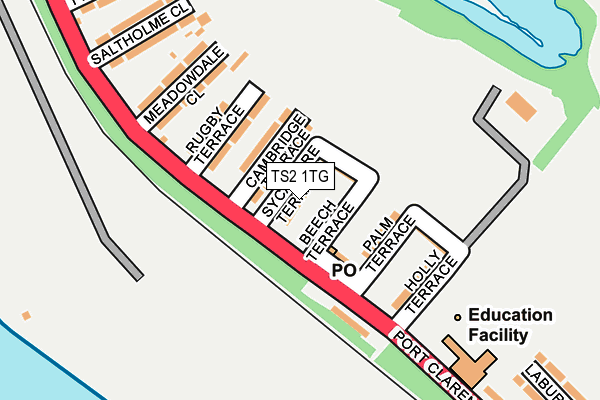 TS2 1TG map - OS OpenMap – Local (Ordnance Survey)