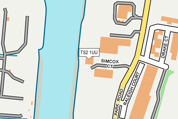 TS2 1UU map - OS OpenMap – Local (Ordnance Survey)