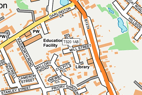 TS20 1AB map - OS OpenMap – Local (Ordnance Survey)