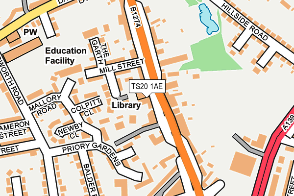 TS20 1AE map - OS OpenMap – Local (Ordnance Survey)