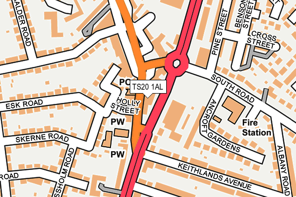 TS20 1AL map - OS OpenMap – Local (Ordnance Survey)