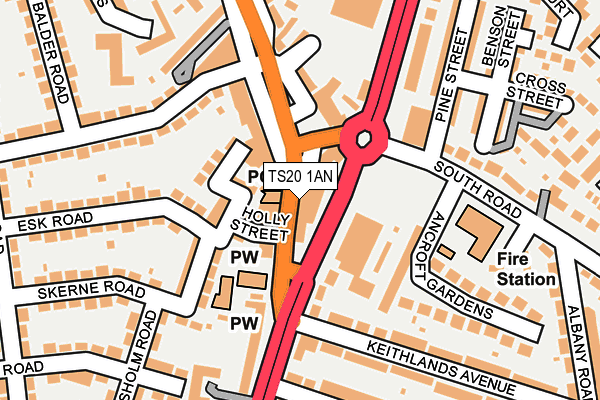 TS20 1AN map - OS OpenMap – Local (Ordnance Survey)