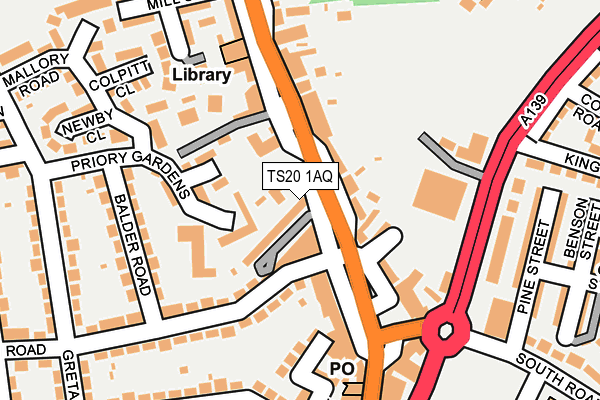 TS20 1AQ map - OS OpenMap – Local (Ordnance Survey)