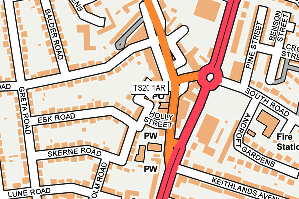 TS20 1AR map - OS OpenMap – Local (Ordnance Survey)