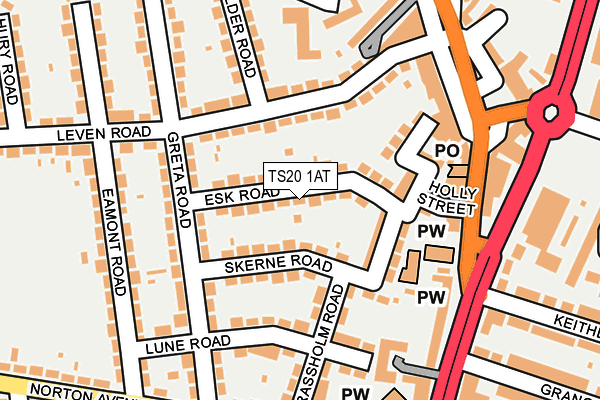 TS20 1AT map - OS OpenMap – Local (Ordnance Survey)