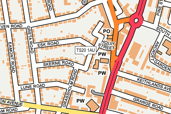 TS20 1AU map - OS OpenMap – Local (Ordnance Survey)