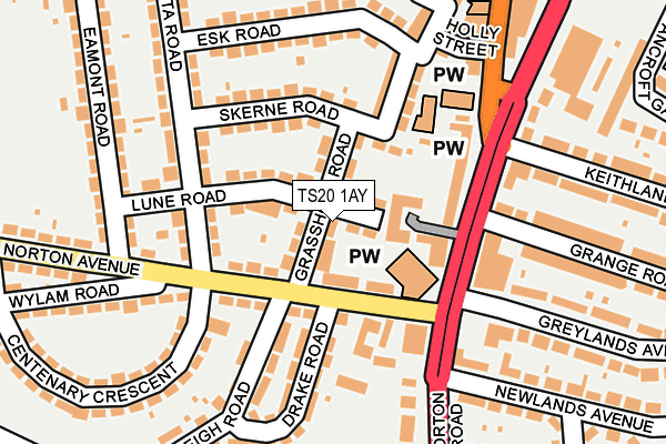 TS20 1AY map - OS OpenMap – Local (Ordnance Survey)