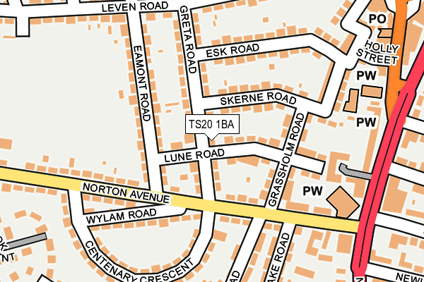 TS20 1BA map - OS OpenMap – Local (Ordnance Survey)