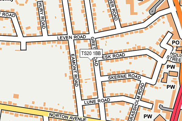 TS20 1BB map - OS OpenMap – Local (Ordnance Survey)