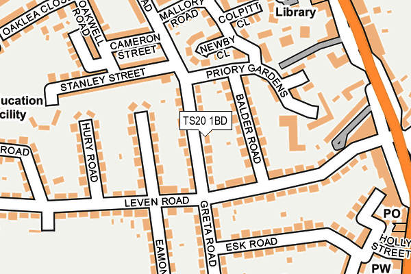 TS20 1BD map - OS OpenMap – Local (Ordnance Survey)